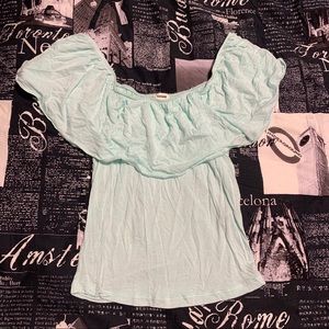 Beautiful mint off the shoulder top size small